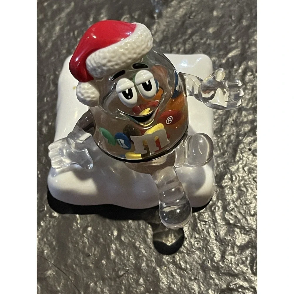 Vintage M&M's Christmas Snowglobe Candy Trinket Box